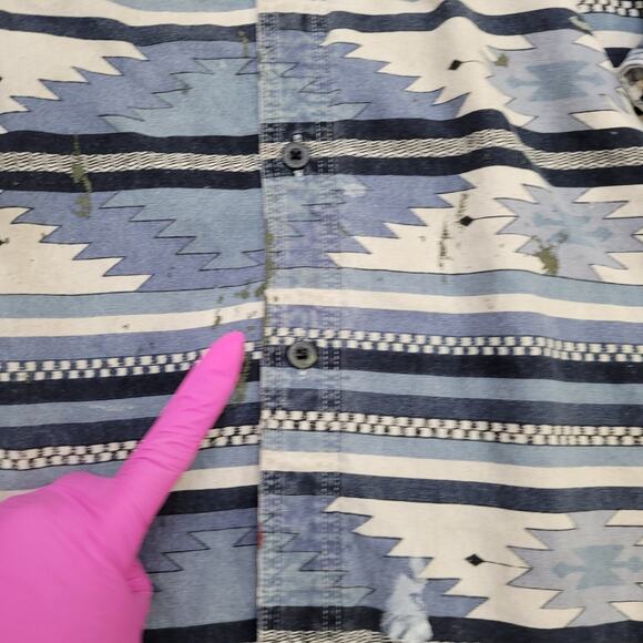 Vintage Woolrich Southwestern Button Down Shirt XL USA Made - Picture 6 of 14